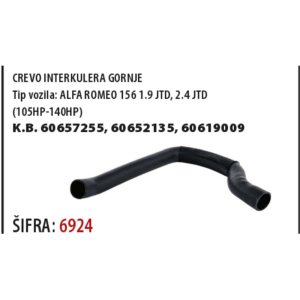 Crevo interkulera Alfa 156 (932) 1.9 JTD 97-01 - Slika 2