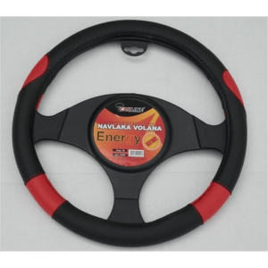 Navlaka volana CAR LINE M (38cm) crno-crvena ENERGY - Image 1