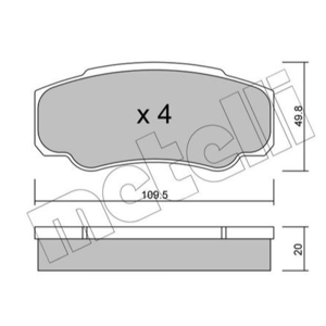 Pločice zadnje Ducato Jumper Boxer / Metelli 22-0532-0 - Slika 1